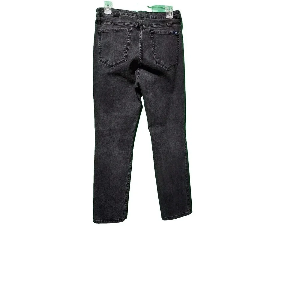 Chaps Women's Straight Leg Jeans Size 12 Solid Black
